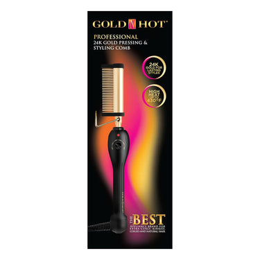 Gold 'N Hot 24K Gold Pressing & Styling Comb - ANNS BEAUTY SUPPLY
